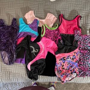 Lot of 8 Girls Gymnastics Leotards!
